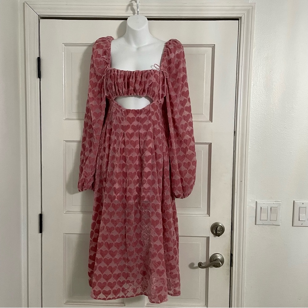 For Love and Lemons Nikki Midi Heart Dress
